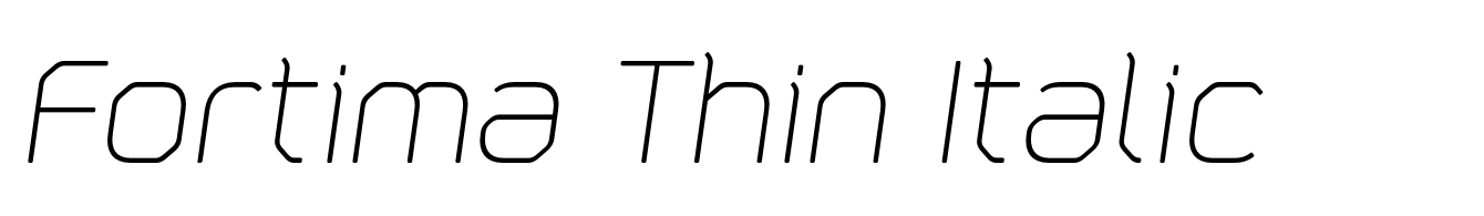 Fortima Thin Italic